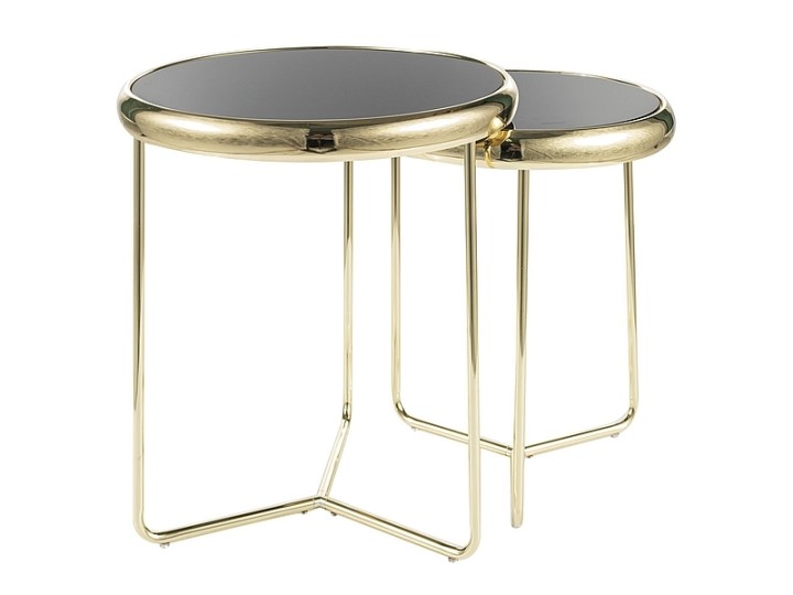 Журнальний столик SCARLET II Чорний / Золото (комплект)